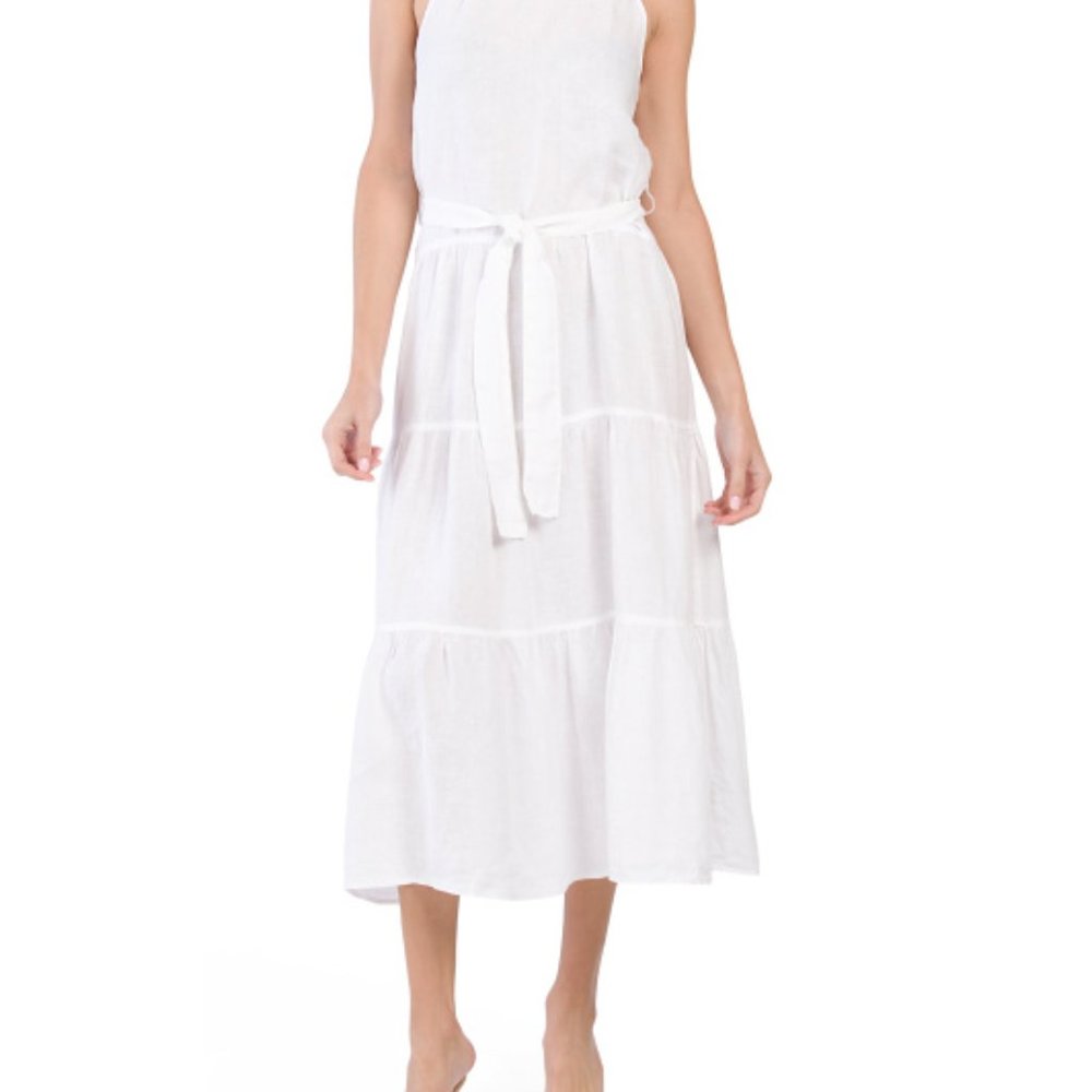 CLOTH & STONE Made In Usa Linen Tiered House Maxi